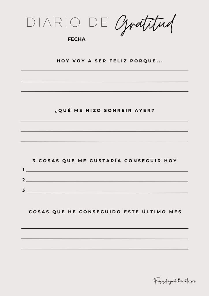 Diario de Gratitud Gris