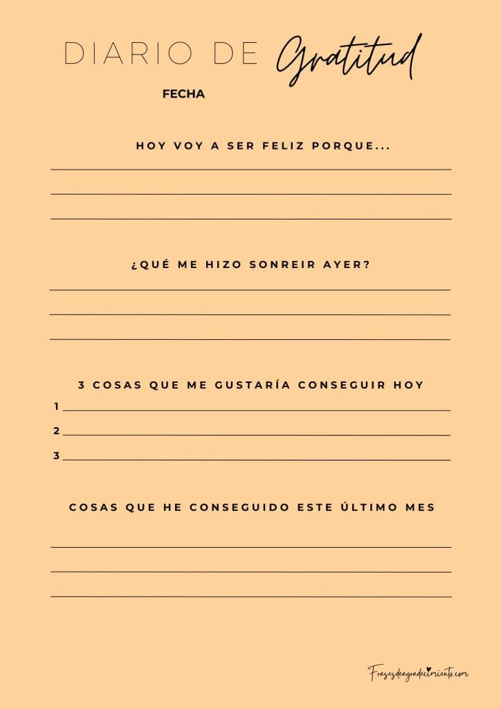 Diario de Gratitud Naranja