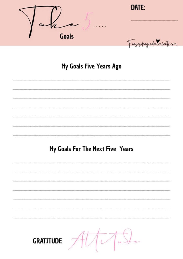 Diario Take 5 Goals