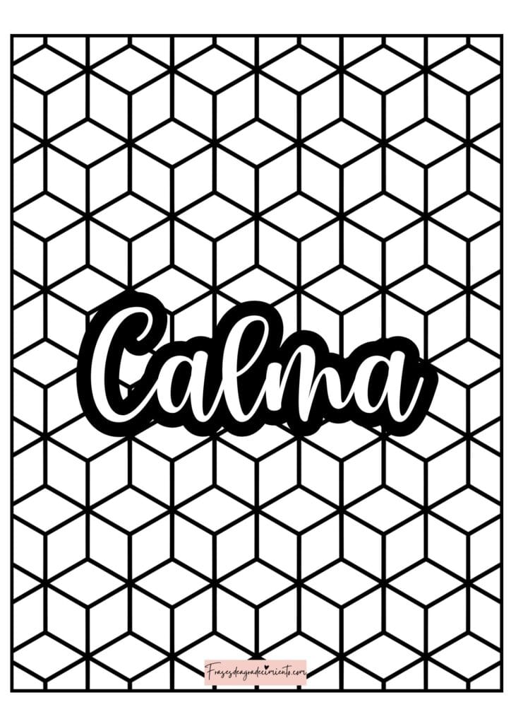 Patrón colorear Calma