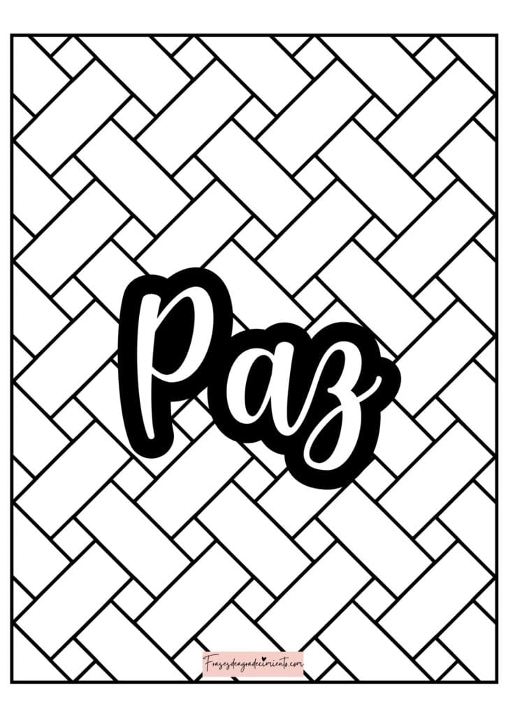 Patrón colorear Paz
