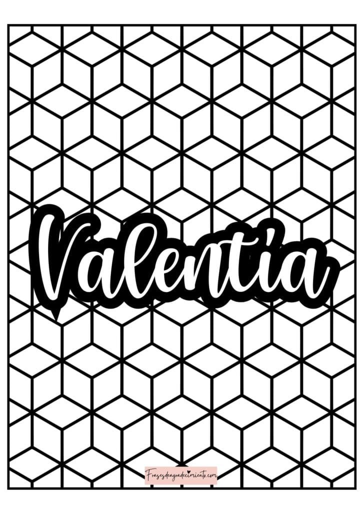 Patrón colorear Valentía
