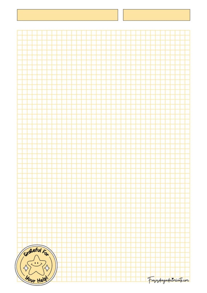 Hoja de Notas Grateful Amarilla