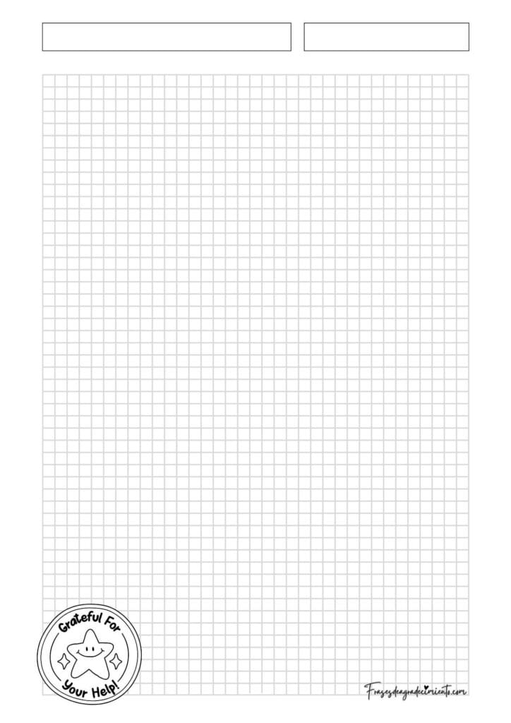 Hoja de Notas Grateful Blanco