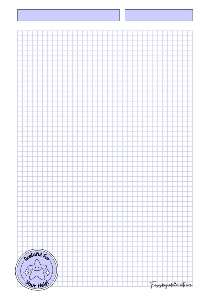 Hoja de Notas Grateful Lila