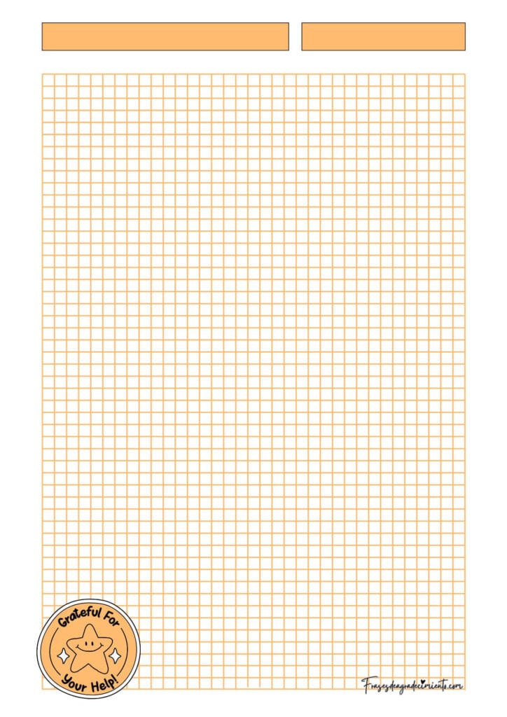 Hoja de Notas Grateful Naranja