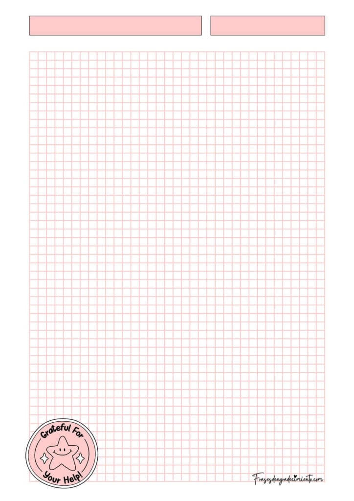 Hoja de Notas Grateful Rosa