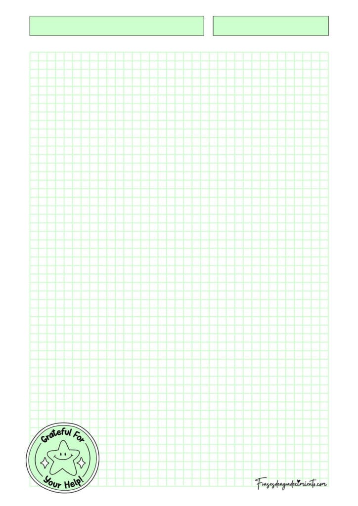 Hoja de Notas Grateful Verde